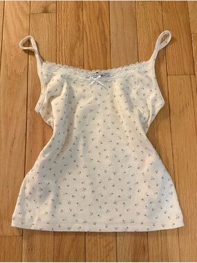 Brandy Melville Floral Skylar Lace Tank Top